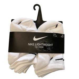 Nike Lightweight White No Show Kids Socks - XXS